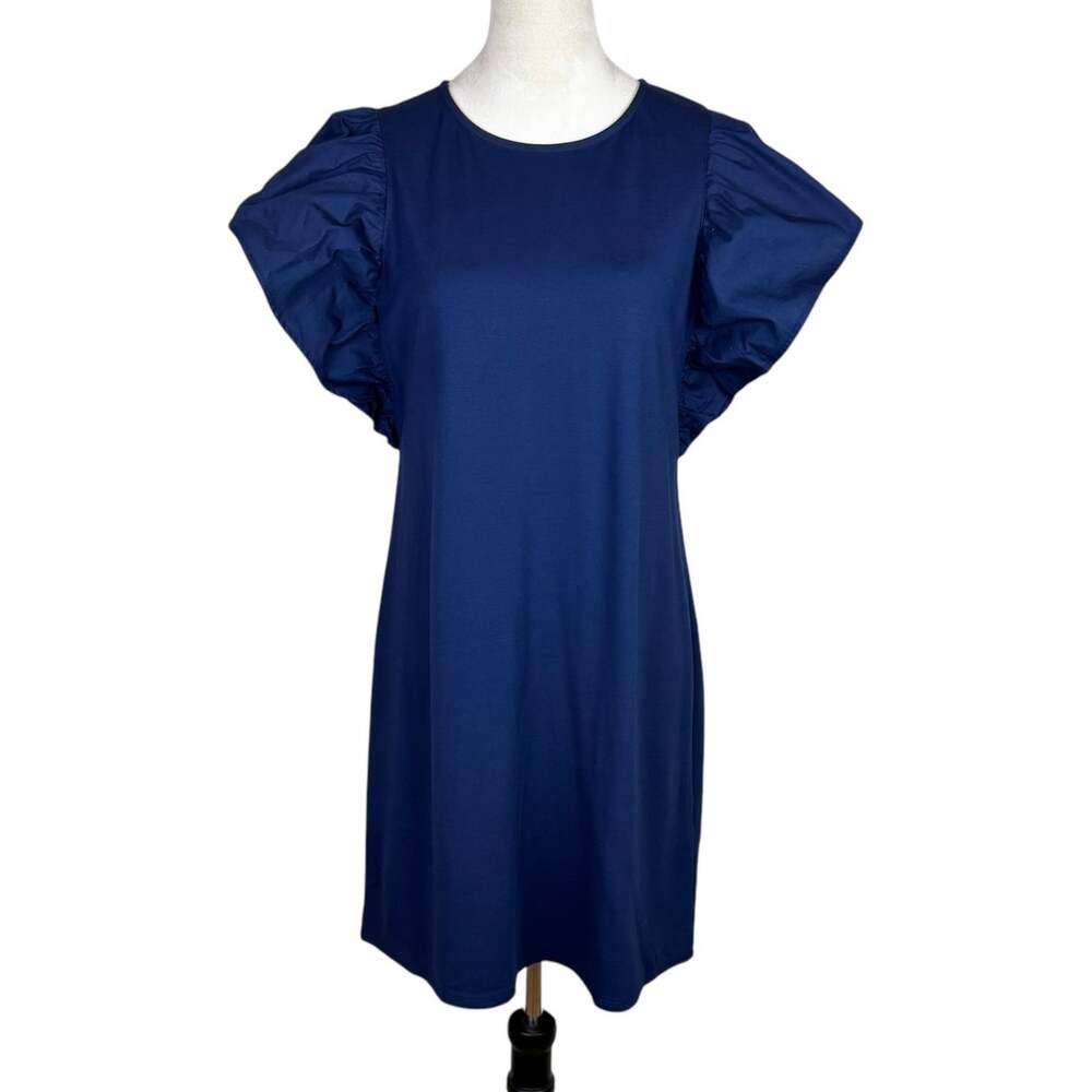 Crown & Ivy NWT Flutter Ruffle Sleeve Knit Mini Summer Shift Dress